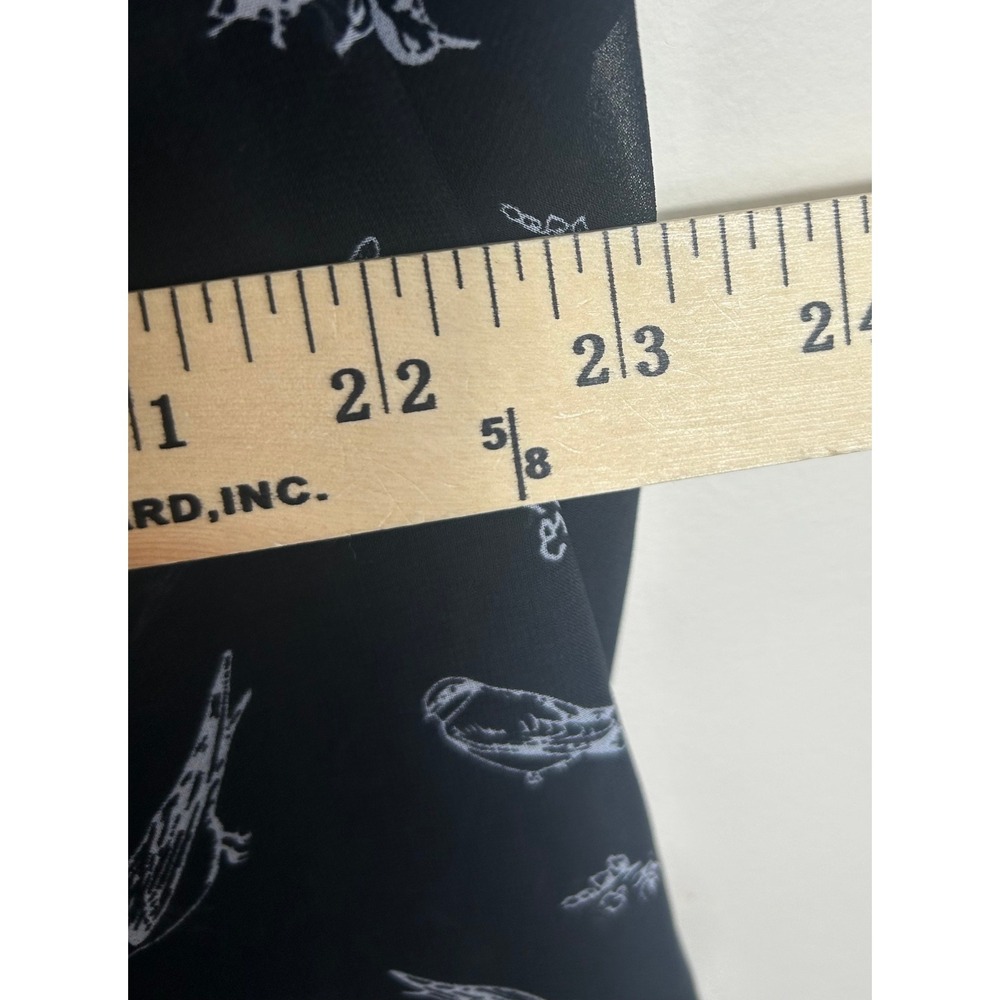 Whimsical Torrid Black Novelty Bird Print Sheer Top Plus Size 2X Nature Dainty - Picture 12 of 12